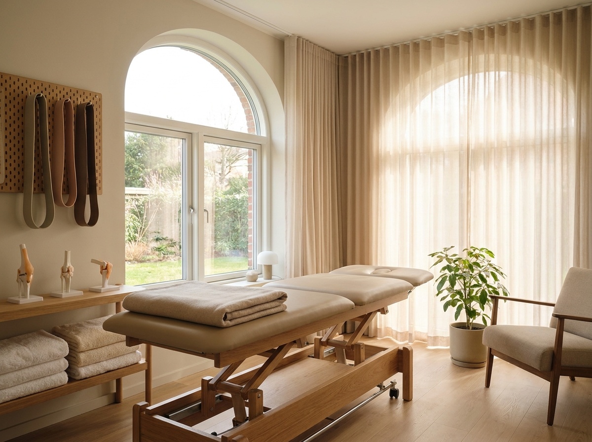 Ruhiger Behandlungsraum einer therapeutischen Praxis in Münster